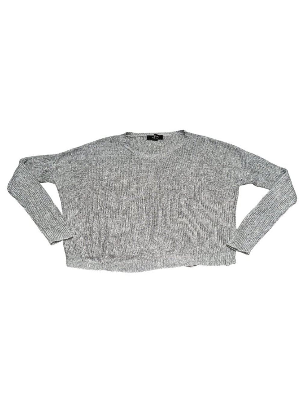 Forever 21 Medium Gray Sweater Marled Knit Slouchy Relaxed Cozy Grunge Core Chic - Picture 8 of 10